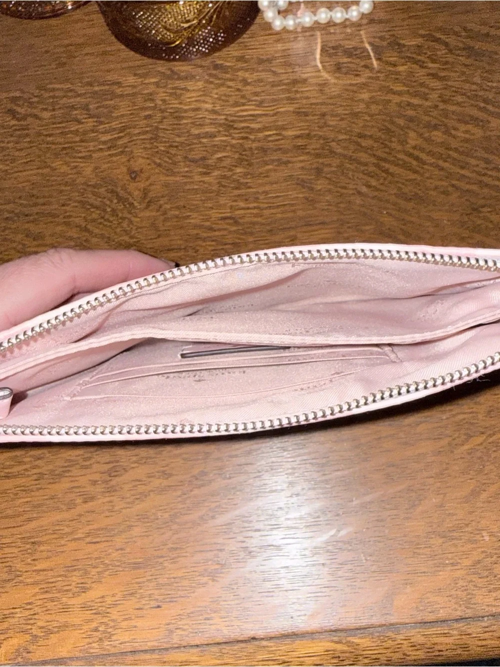 Kate Spade Pink Gingham Wristlet
